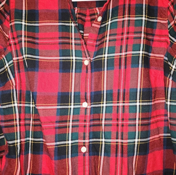 Old Navy Plaid Button Up, Ladies Large - Picture 2 of 4